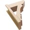 Ekena Millwork 8-in W x 20-in D x 28-in H Balboa Slat Rough Cedar Woodgrain TimberThane Outlooker, Primed Tan OUTUR080X20X28BOA24RCPR - alternate 5